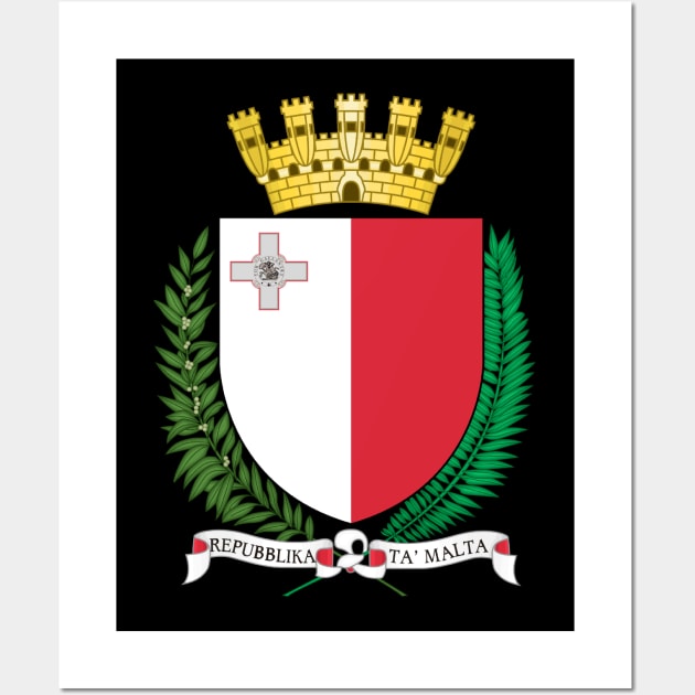 Coat of arms of Malta Wall Art by Wickedcartoons